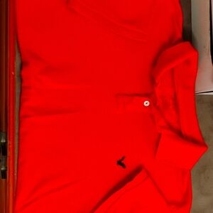 American Eagle Mens Polo Shirts Sz L Red Athletic Fit Short Sleeve
